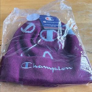 Champion purple beanie one size